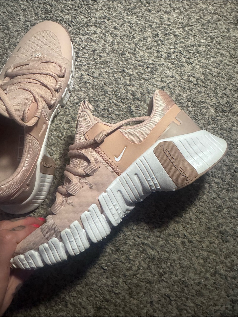 Nike Women’s Blush Pink Athletic Sneakers with White Sole
